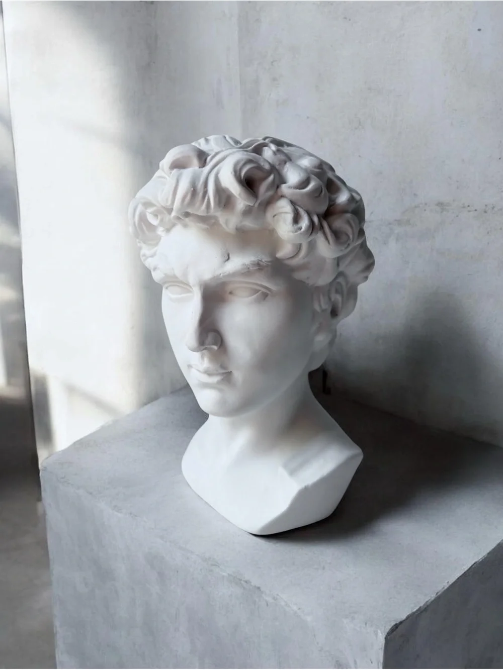 David Classical Marble David head Bust Sculpture - Picture 2 of 12